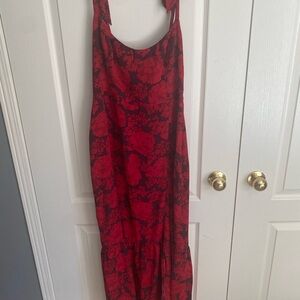 Red Floral Maxi Dress